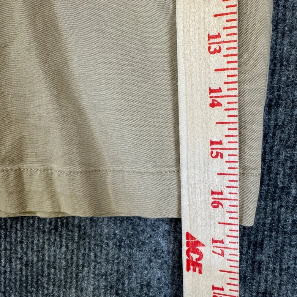 Polo Ralph Lauren Boys Khaki Chino Shorts Tan Belted Sz 14 Stretch Cotton Twill